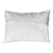 Cotton pillow with zipper